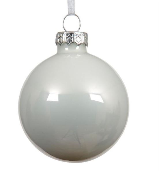 SFERA NATALE VETRO DIA15CM WINTER WHITE LUCIDO