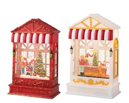 CASA LED ACQUA SUONO E MOVIM. CM.9X16X25,5H BATTERIA 2.ASS.