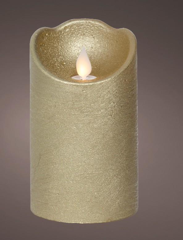 CANDELA LED L.CALDA INDOOR BATTERIA CM.D7,5X12,5H GOLD
