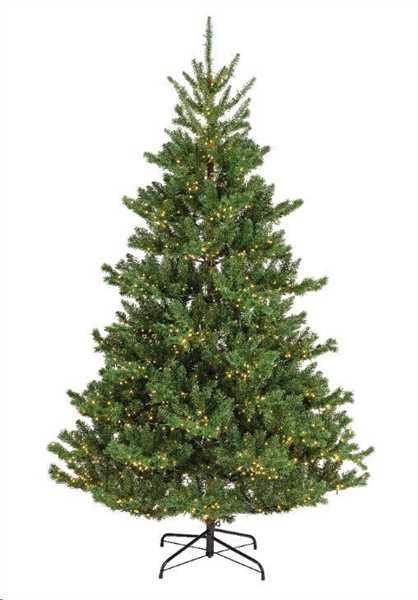 ALBERO NATALE ALBA FIR VERDE 2400LED LUCE CALDA CM Ø127 H210