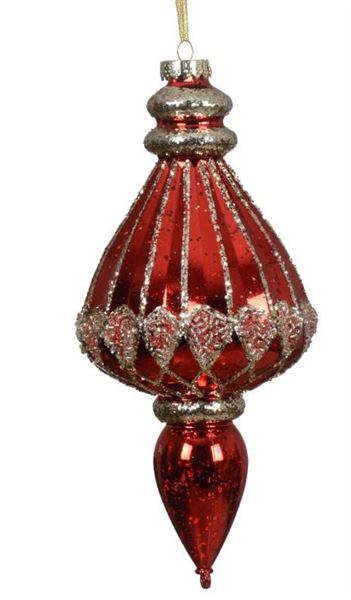 PENDENTE PLASTICA CM.D12X29H RED/GOLD