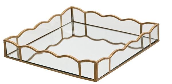 SVUOTATASCHE VETRO CM.23X23X4H ORO