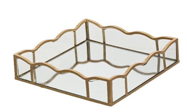 SVUOTATASCHE VETRO CM.17X17X4H ORO