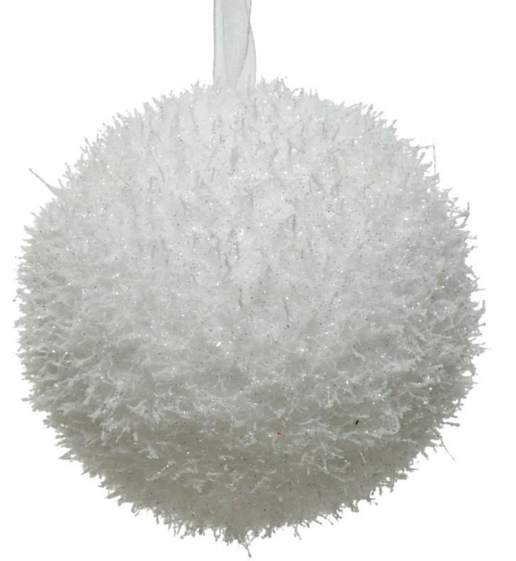 PALLINA DI NATALE IN PLASTICA ICE CM.D8 WHITE