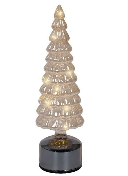 ALBERO VETRO MOVIM. CIRC. MICROLED L.CALDA CM.D10X34H BATT.