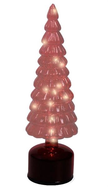 ALBERO VETRO MOVIM. CIRC. MICROLED L.CALDA CM.D10X34H BATT.