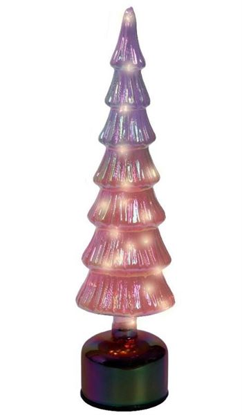 ALBERO VETRO MOV. CIRC. MICROLED L.CALDA CM.D11X39H PINK