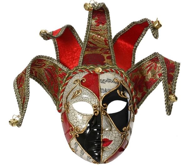 MASCHERA POLIPROPILENE CM.38X31X11H RED/WHITE/BLACK