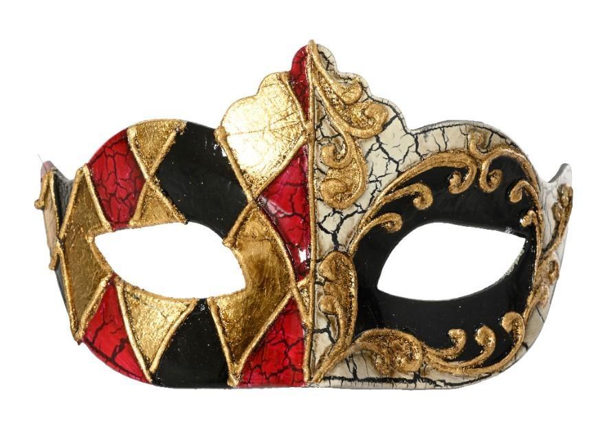 MASCHERA POLIPROPILENE CM.16X10X9H RED/WHITE/BLACK