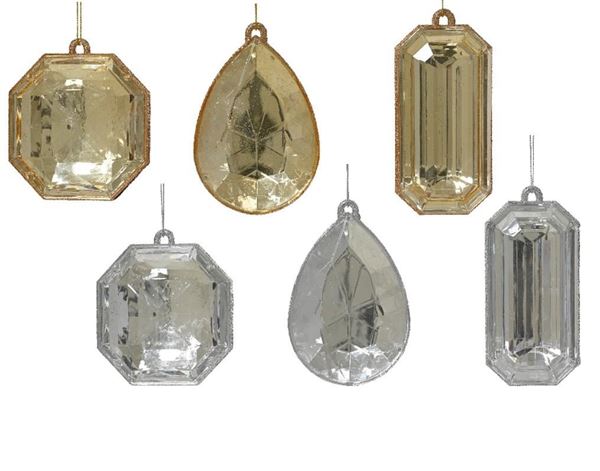 PENDENTE PIETRA CM.8X3X12H GOLD/SILVER 6 MOD. ASS.