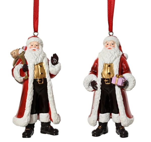 PENDENTE BABBO NATALE POLIRESINA CM.5X10H 2 MOD. ASS.