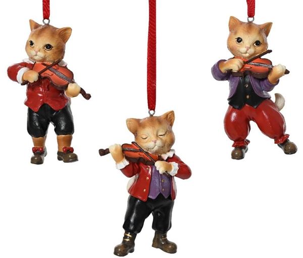 PENDENTE GATTO POLIRESINA CM.5,5X9,5H 3 MOD. ASS.