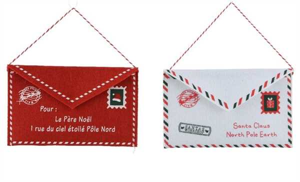 LETTERA PER BABBO NATALE  CM.20X13H 2 COL. ASS.