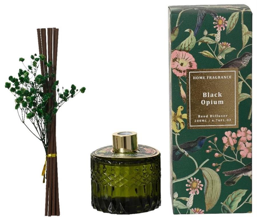 DIFFUSORE BASTONCINI CON FIORI STABIL. 200ML BLACK OPIUM