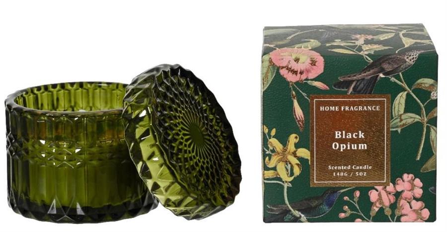 CANDELA IN VETRO CM.Ø9X9H BLACK OPIUM