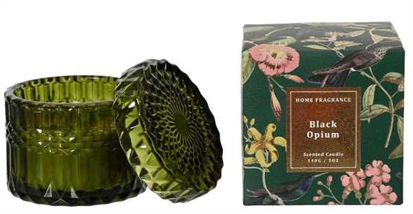 CANDELA IN VETRO CM.Ø9X9H BLACK OPIUM
