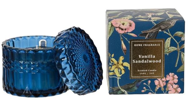 CANDELA IN VETRO CM.Ø9X9H VANILLA SANDALWOOD