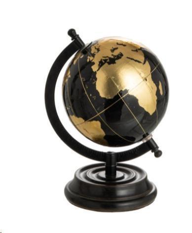 MAPPAMONDO CON PIEDE NERO/ORO CM.15X17X22