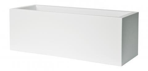 VASO CASSETTA DA ESTERNO KUBE CM.100x40xH40 BIANCO