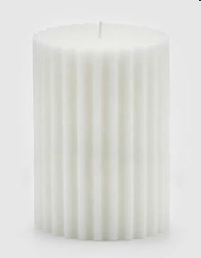 CANDELA RUST BIANCA D10XH15CM PROFUMO VANIGLIA