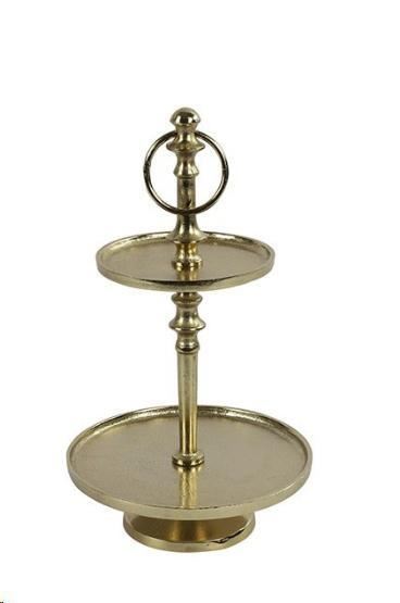 ETAGERE FAYA MEDIA ORO L18x18xH32CM