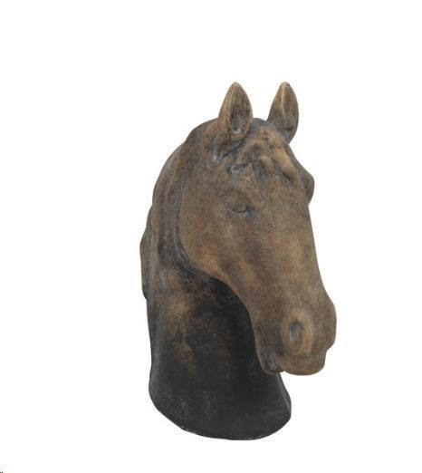 TESTA CAVALLO GRIGIA CM22,5X11,5XH29,5
