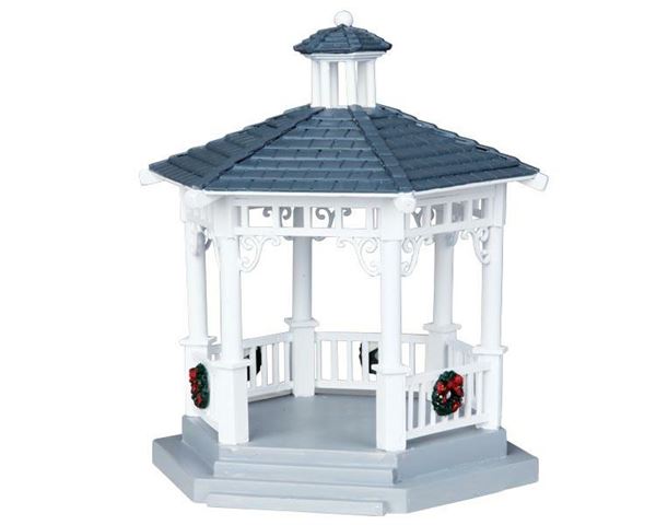 PLASTIC GAZEBO WITH DECORATIONS