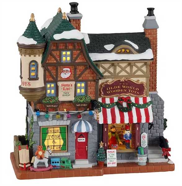 SANTA'S LIST TOY SHOP INCL. ADAPTOR 44338, 100 mA (WHITE)
