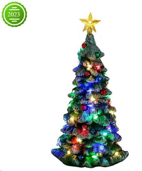 SNOWY CHRISTMAS TREE, MULTI LIGHT, B/O (4.5V)