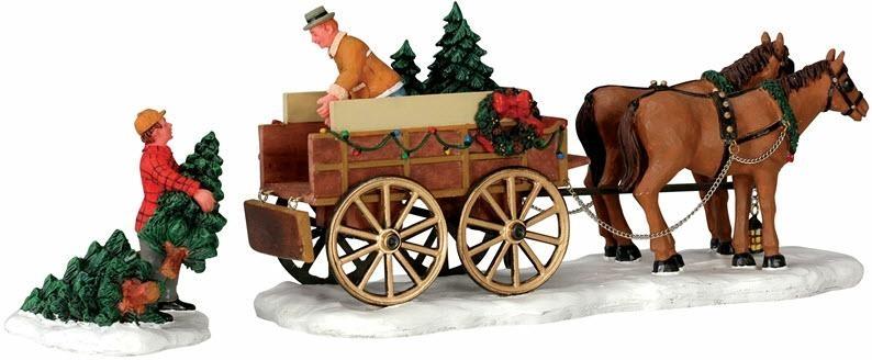 CHRISTMAS TREE WAGON,  SET OF 2