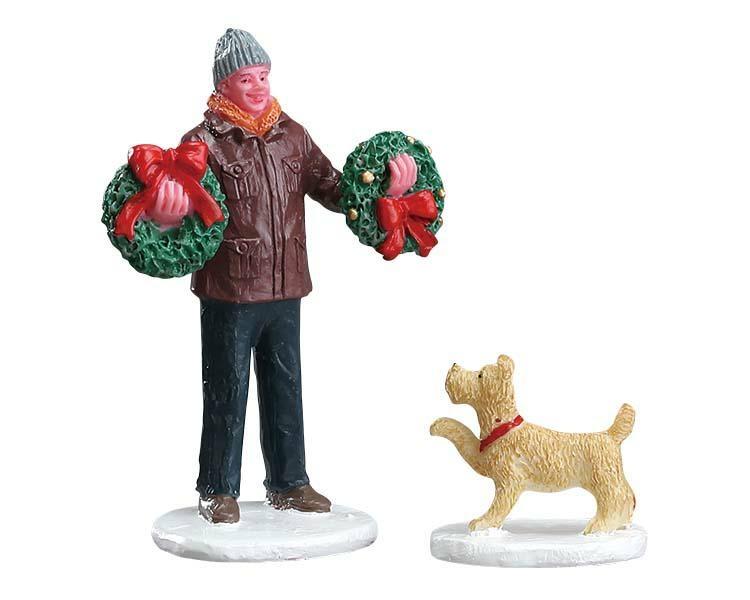 TREE LOT FIGURE,  SET OF 2