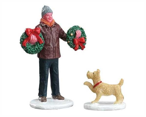 TREE LOT FIGURE,  SET OF 2