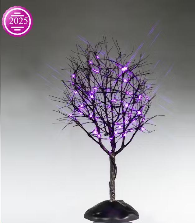 DRY TREE WITH PURPLE LIGHTS, B/O (4.5V)
