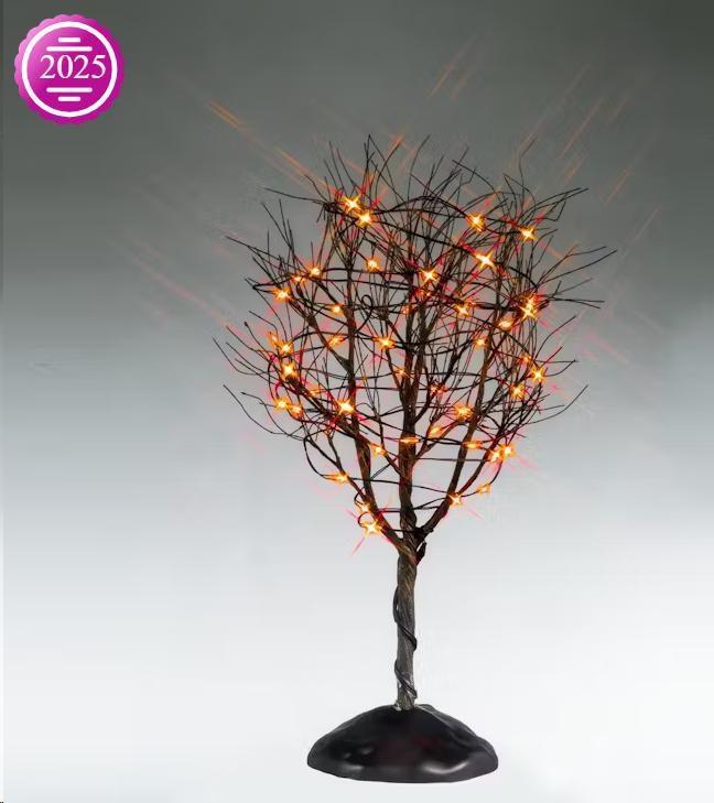 DRY TREE WITH ORANGE LIGHTS, B/O (4.5V)