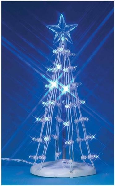 LIGHTED SILHOUETTE TREE(BLUE), M,  B/O (4.5V)