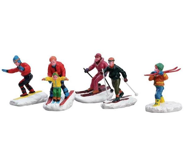 WINTER FUN FIGURINES,  SET OF 5