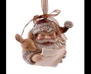POLY SANTA ORN 9CM