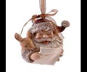 POLY SANTA ORN 9CM
