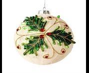 GLASS BALL W/GYE DESIGN 12CM