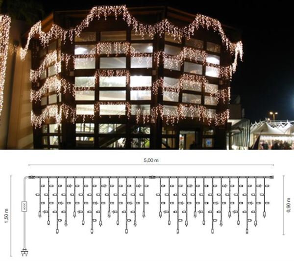 TENDA PROFESSIONALE L.CALDA 96LED+32FLASH L.5XH.0,9M PROLUNG