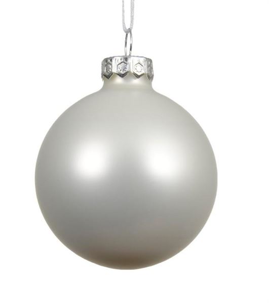 SFERA NATALE VETRO DIA15CM WINTER WHITE OPACO