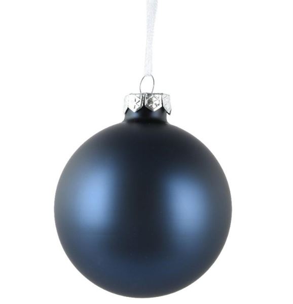 SFERA NATALE VETRO DIA15CM NIGHT BLUE OPACO