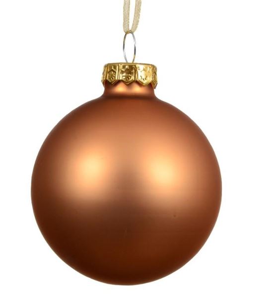 SFERA NATALE VETRO DIA15CM BRANDY OPACO