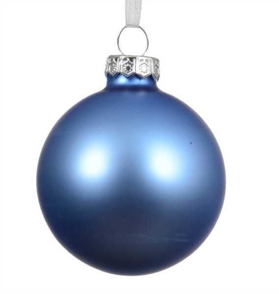 SFERA NATALE VETRO DIA15CM SKY BLUE OPACO