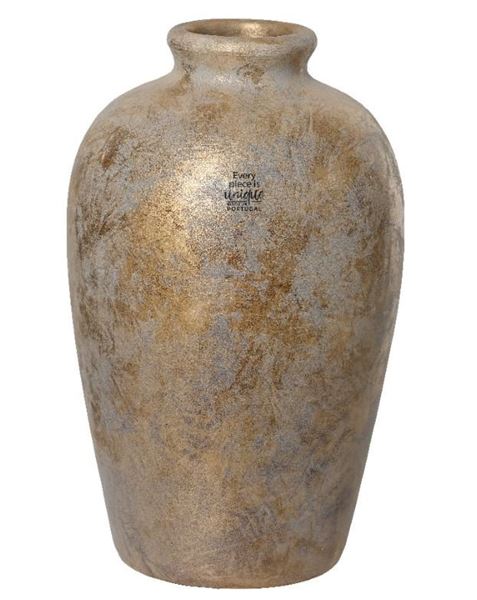 VASO TERRACOTTA OPACO CON GLITTER CM.D22X40H COPPER