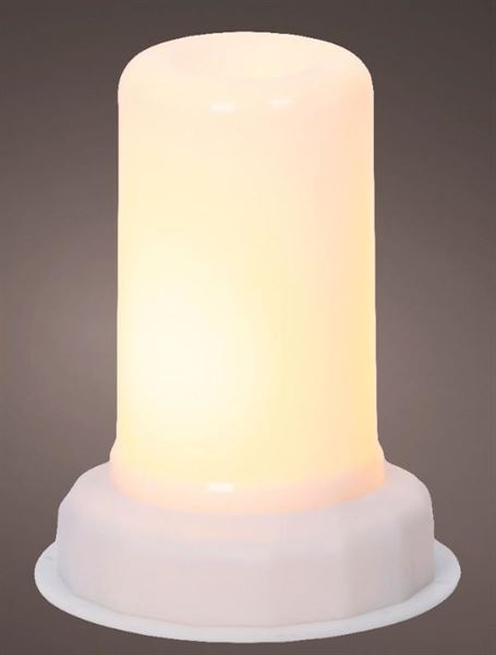 CANDELA LED EFFETTO FIAMMA L.CALDA CM.D7,5X9,5H BATTERIA