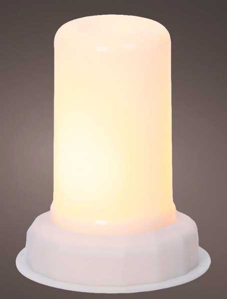 CANDELA LED EFFETTO FIAMMA L.CALDA CM.D7,5X9,5H BATTERIA