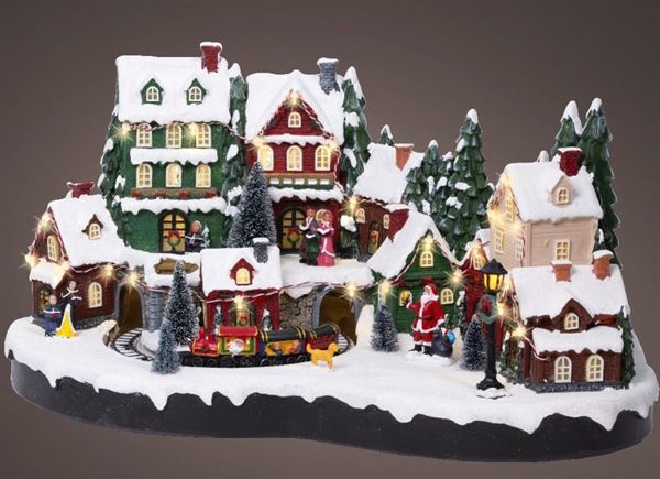 SCENA LED CON MOVIM. E SUONO CM.29X50X25H C/TRASFORMATORE