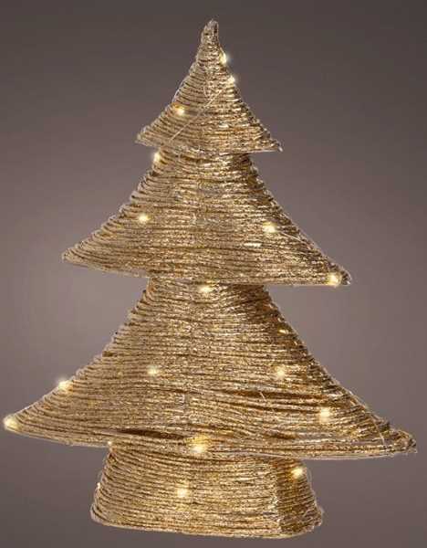 ALBERO DI NATALE MICRO LED L.CALDA CM.10X34X40H BATTERIA