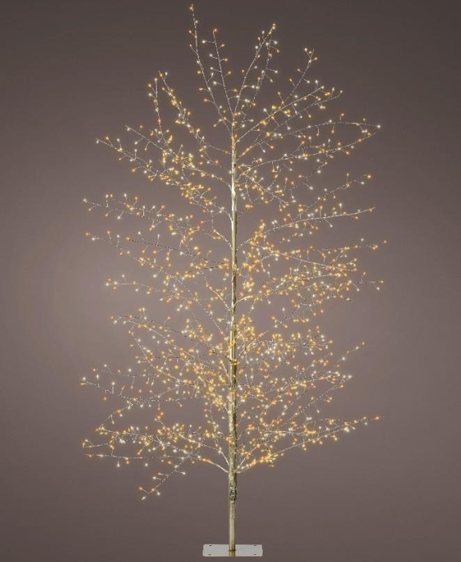 ALBERO RAMI BIANCO 1350 MICROLED CALDO+CLASSICA CM.D70X150H